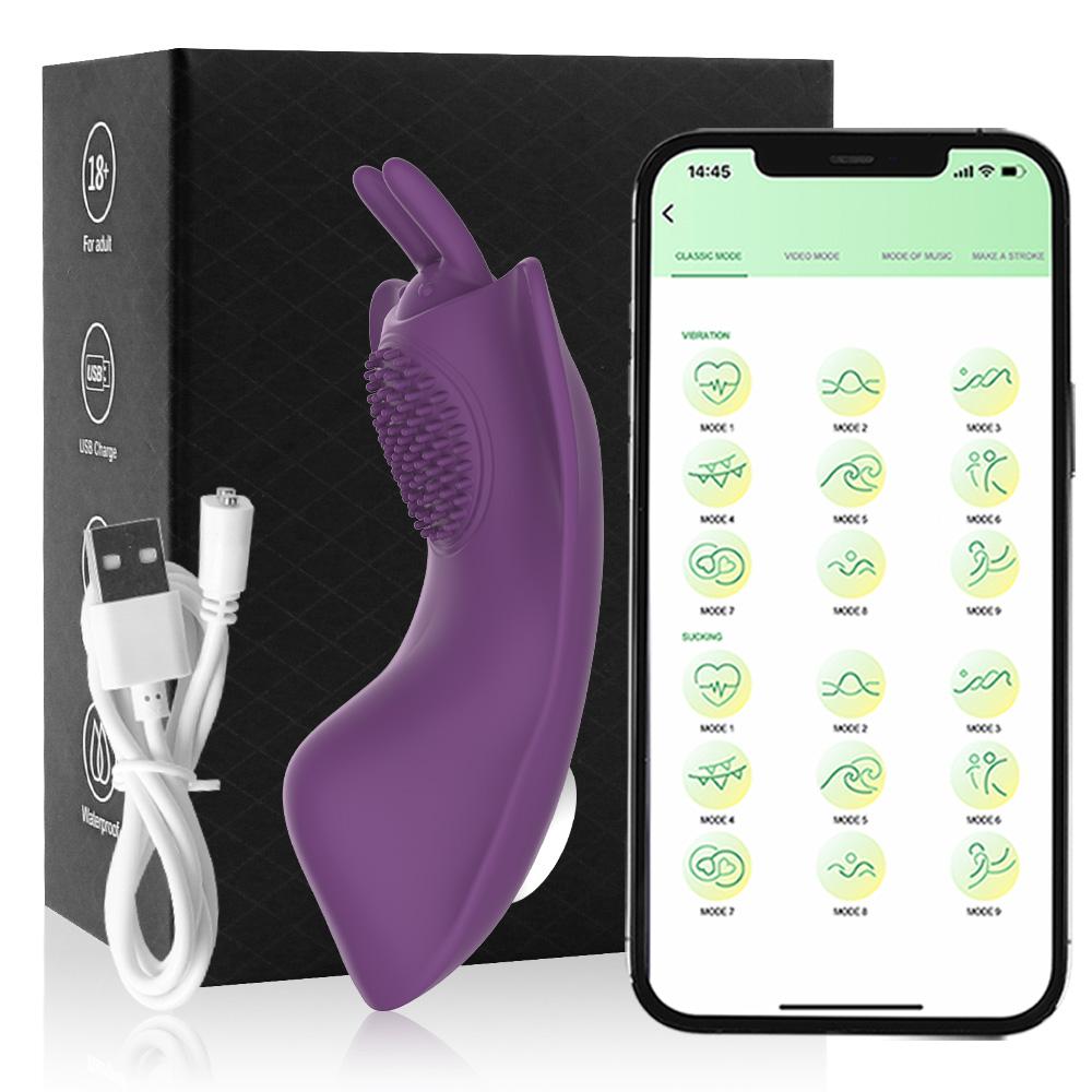 Vibrator Wearable Butterfly Bluetooth APP Clitoris Stimulator G-spot Massager Wireless  Wearable Panty Vibrator Couple Intimate Sex Toys For Women