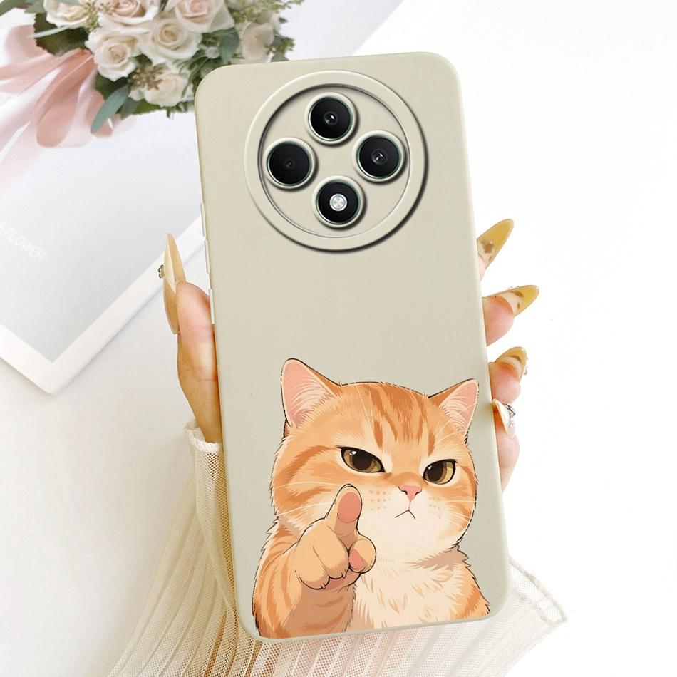 For OPPO Reno12 F 5G Reno 12 Pro 12F 12FS 12 5G Cute Cat Flower Butterfly Cartoon Phone Case Shockproof Soft Silicone Cases