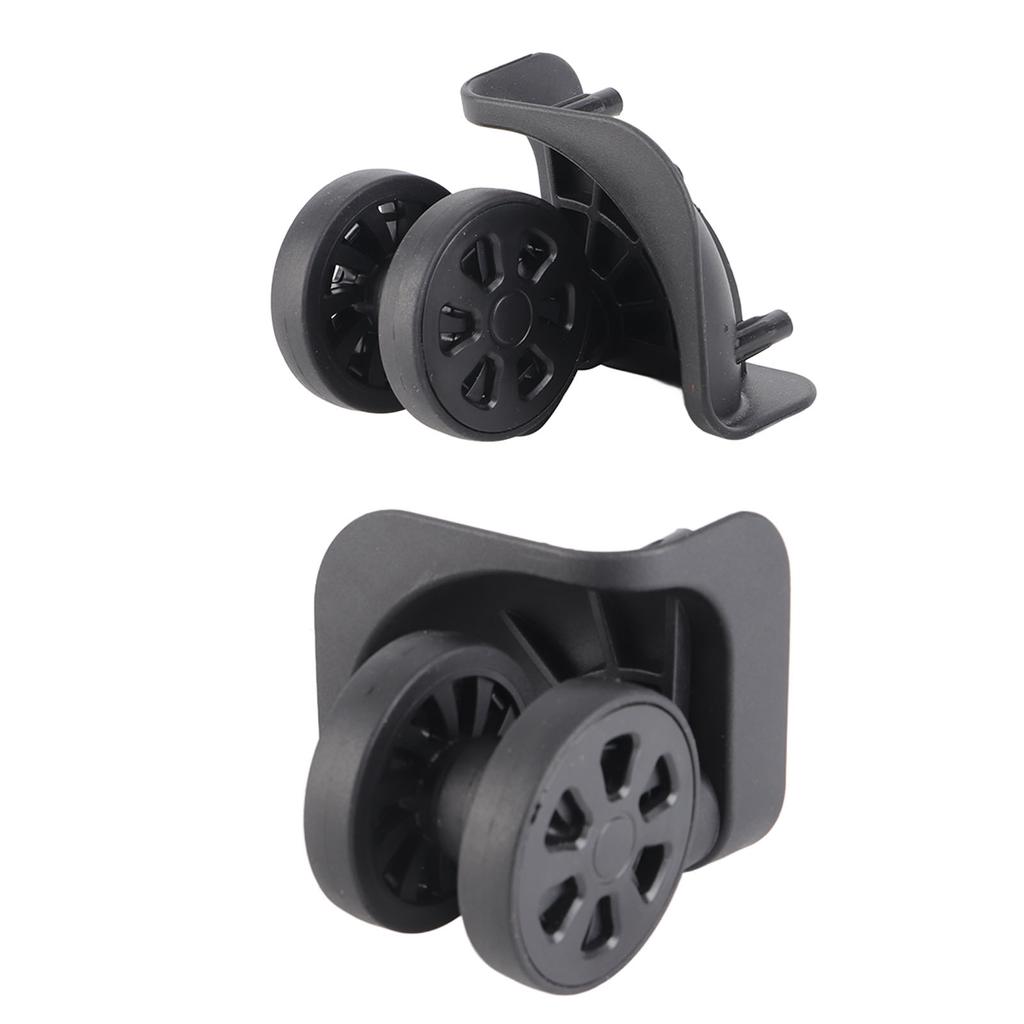 1 Pair Black Luggage Suitcase Caster Swivel Universal Wheel Nylon for Repair Replacement
