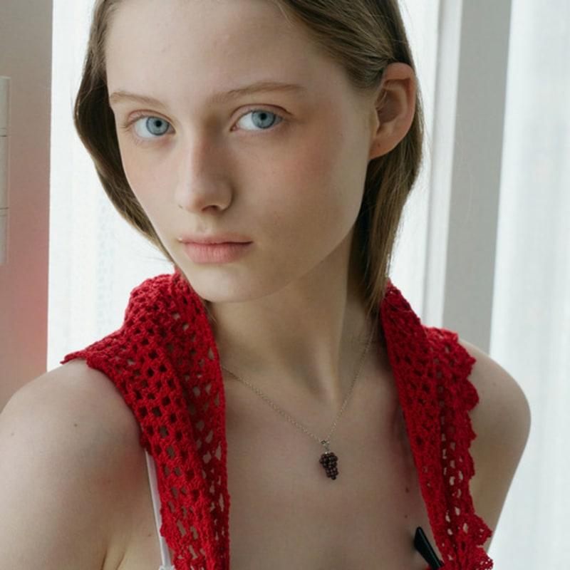 

DANCING GRANDMA MINI LACE SCARF : SUN RED SUN RED