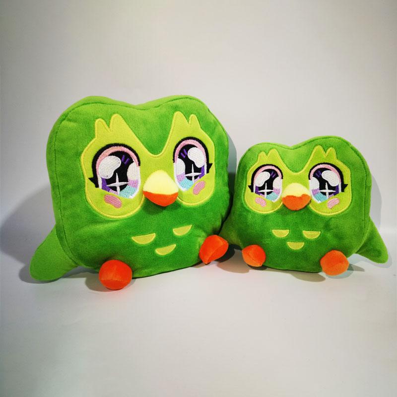 Kawaii Owl Plush Toy Lovely Cartoon Green Owl Plush Doll Accompany Learning Rewards Doll Birthday Gift Student Gift