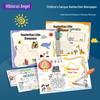 DIY Stencil Template for Primary Students - Hand-Copied Newspaper Design with Hollowed-Out Drawing Border Ruler