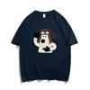 Pure cotton heavy design cartoon puppy short-sleeved t-shirt women's summer new niche trendy brand loose half-sleeved top