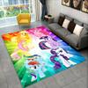 Cute 3D P-Pony Cartoon Unicorn Area Rug,Carpet Rug for Home Living Room Bedroom Sofa Doormat Decor,kids Play Non-slip Floor Mat
