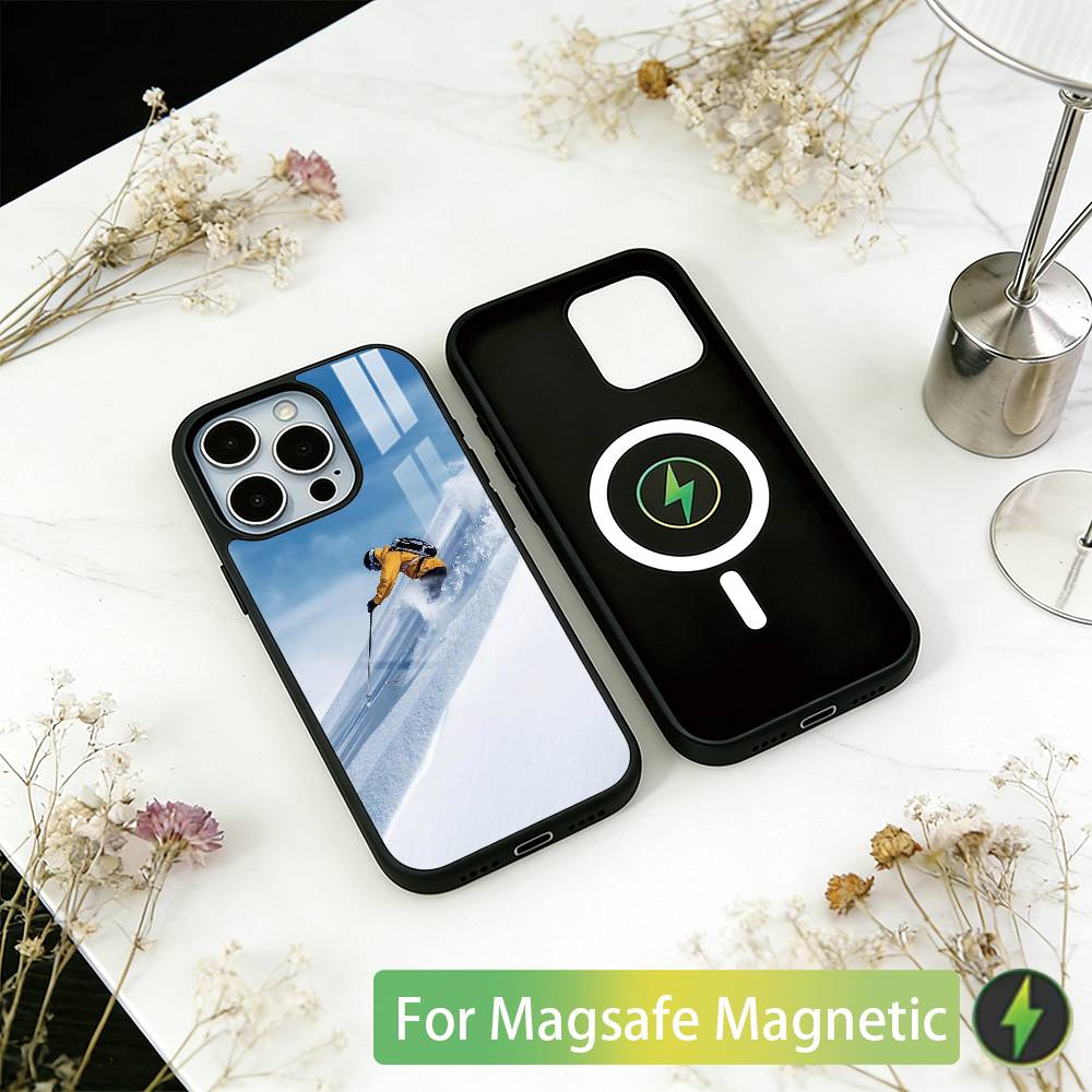 Sport Snowboarding Phone Case For iPhone17,16,15,14,13,12,11 Plus,Pro Magnetic For Magsafe Wireless Charging