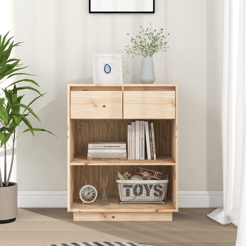Sideboard 60 x 34 x 75 cm Solid Pine Wood