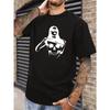 Men'S Casual Cotton T-Shirt - Skull & Beauty Print, Short Sleeve, Crew Neck Summer T-Shirt