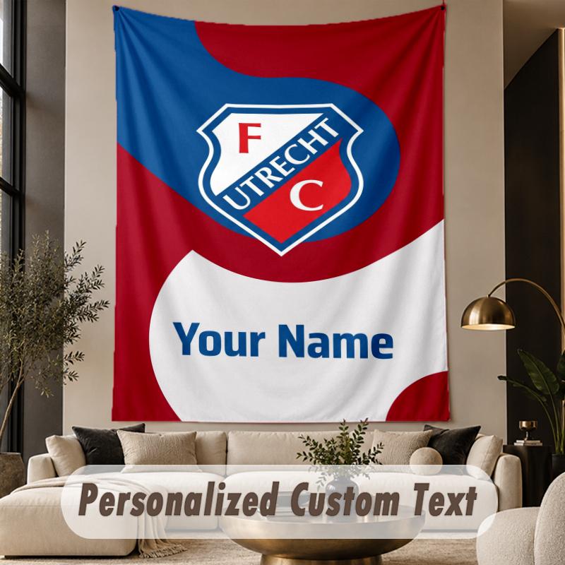 Custom Text Tapestry FC Utrecht Print Wall Tapestry Indoor Living Room Wall Decor