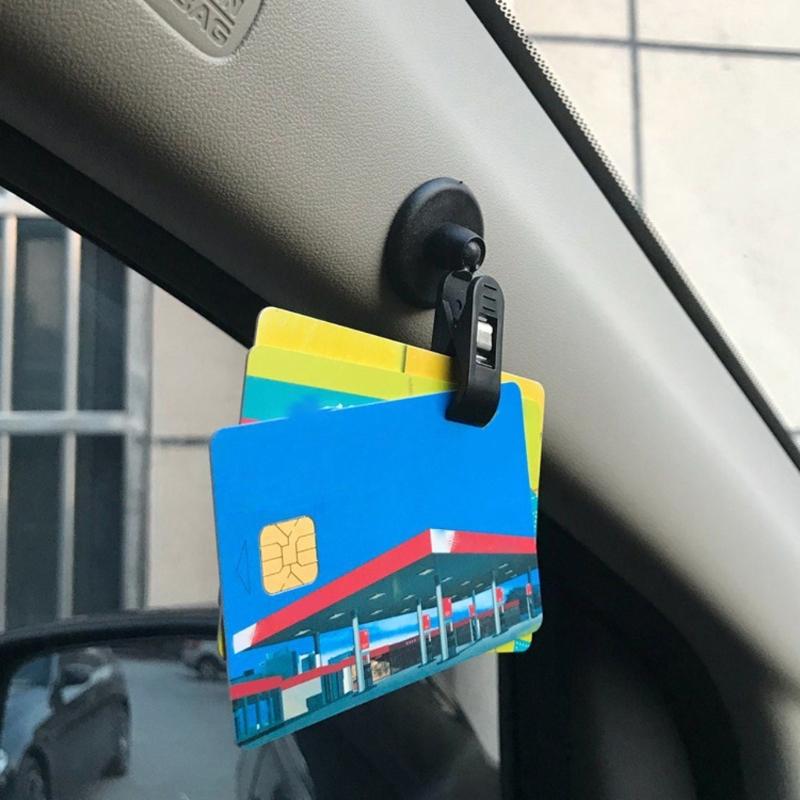 1/2/4pcs Windshield Ticket Holder Parking Ticket Coupon Clips Car Adhesive Card Clip Car Interior Storage Auto Accessory