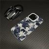Silver Magnolia Creative Phone Case for iPhone 11/12/13/14/15 Pro Max