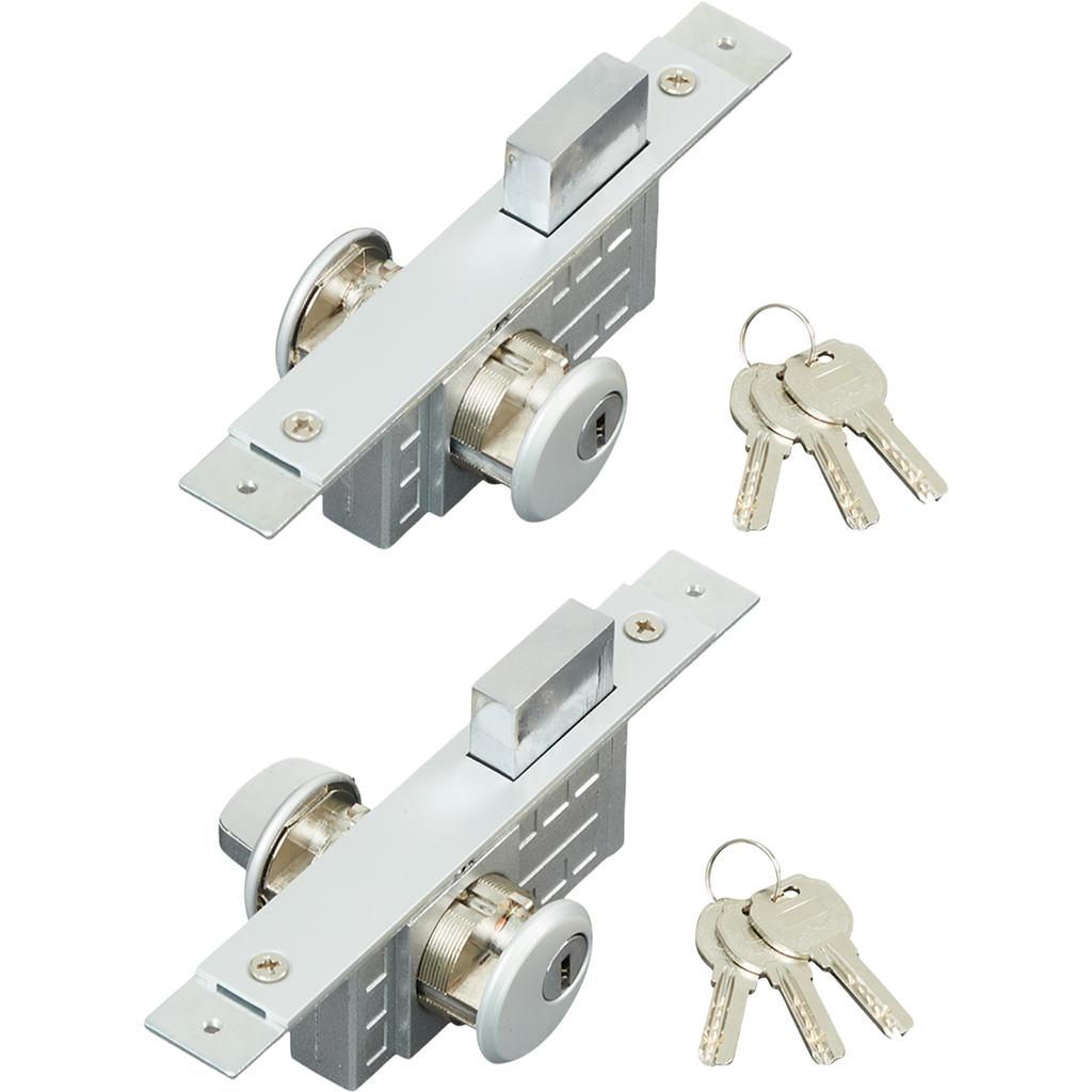 Double Sided Lock Set for Double Swing Doors Double Access Door Lock Set Simple Installation Fits 44 46mm Thick Doors