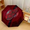 Detroit Red Wings Print Auto 8?Ribs Folding Umbrella Wind Resistant Lightweight Automatic Umbrella For Daily Travel