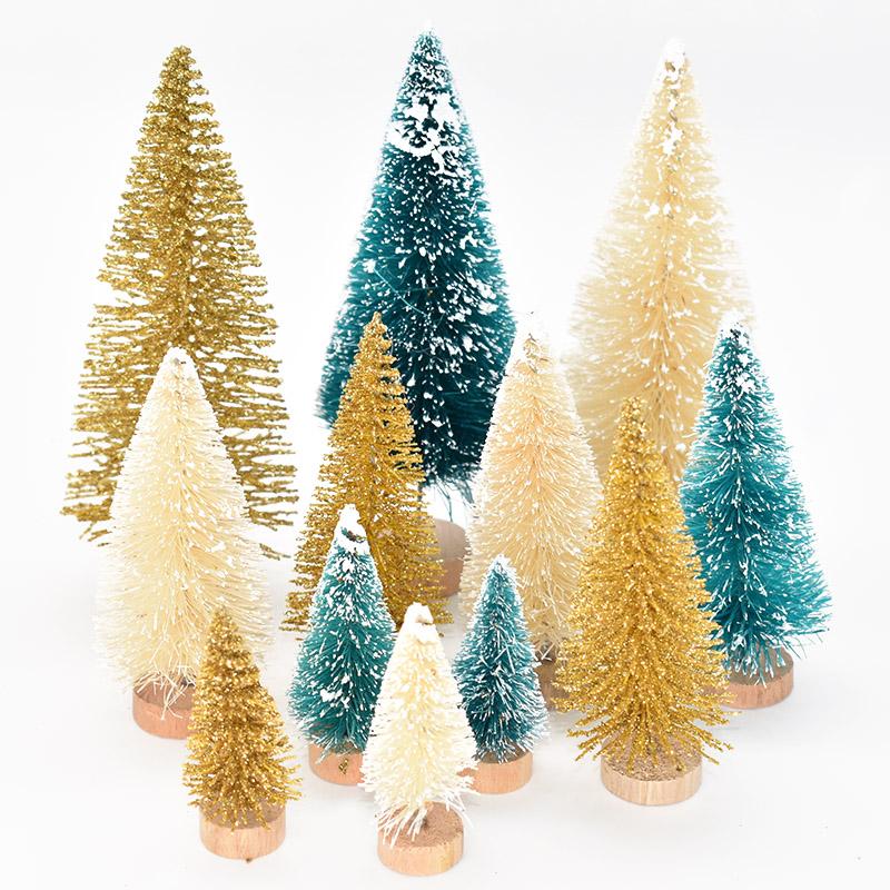 

27Pcs/set Mini Christmas Tree Pine Tree Christmas Decorations For Home Navidad Xmas Ornament New Year Decor Kids Gift DIY Craft