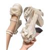 Mode Niedliche Lolita Mary Jane Schuhe Runde Zehenpartie Modische Hohe Absätze Wasserdichte Plateau Einriemen Schnalle Sommerliche Ballerinas für Damen