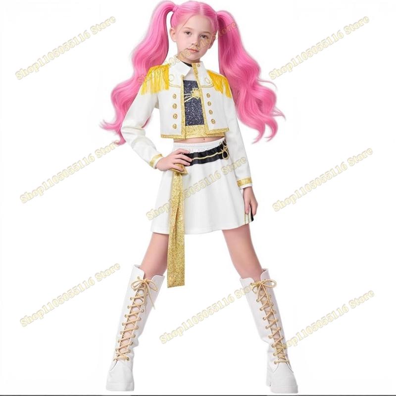 KPop Demon Hunters Huntrix Girl Group Zoey Mira Cosplay For children Costumes Roleplay Skirt Party Outfits Halloween Fantasy