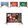 Christmas Background Banner Polyester Festival Party Decor For Holiday Event