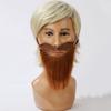 Artificia Realistic Fake Beard Funny Viking Braided Beard Pirate Play Halloween Fake Mustache  Prom