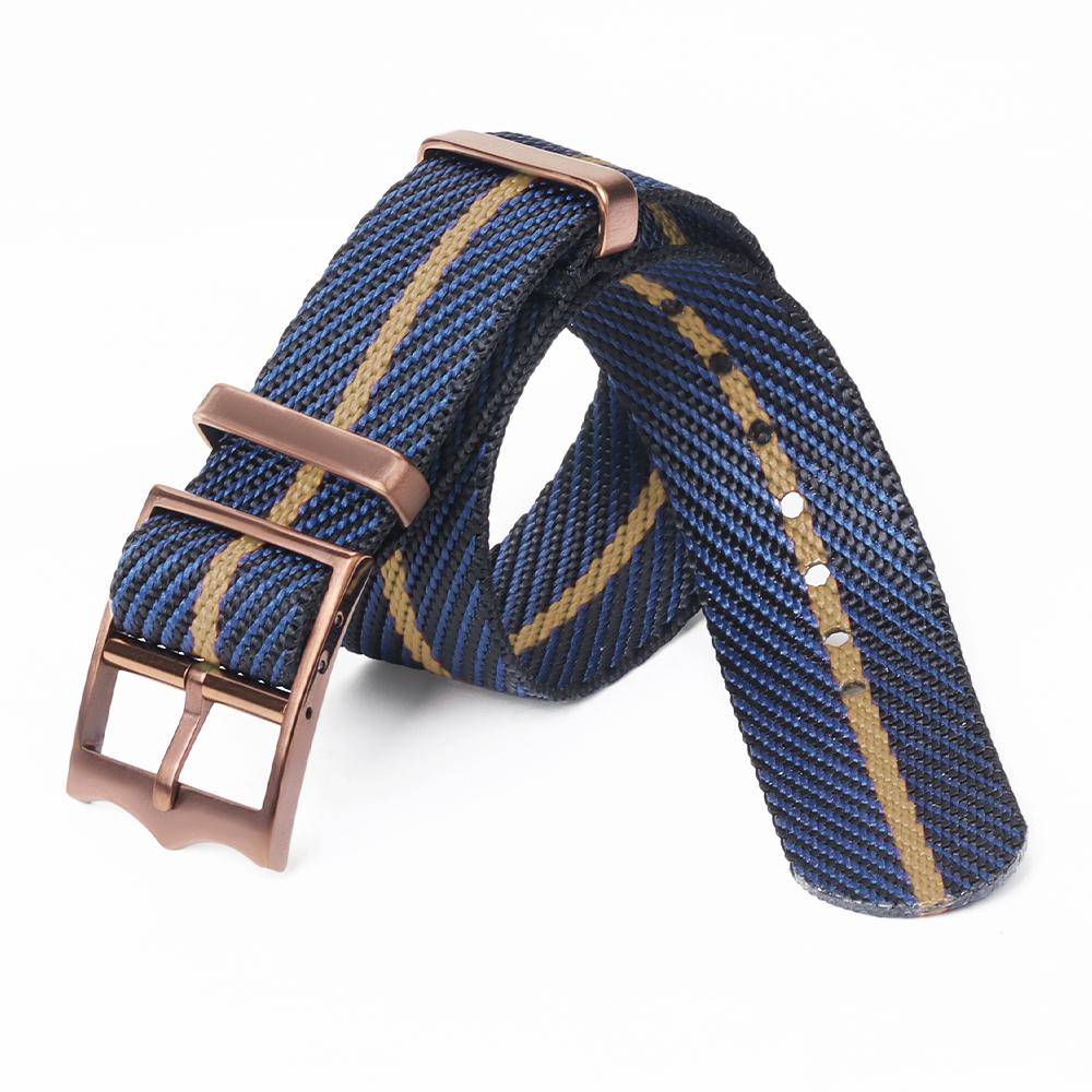 Neues Nylon Uhrenarmband 20mm 22mm Amry Gewebtes Stoffarmband für Militär Geripptes Sport Uhrenarmband Herren Ersatz Armband Armreif