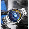 Skmei Unique Earth Watch Men Fashion Watches Business Stainless Steel Waterproof Quartz Watch For Man