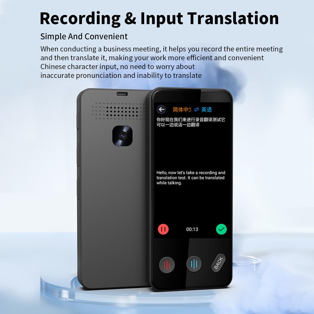 Language Translator Device Two Way MultiLanguage Translator 3.4" IPS Screen Instant Translation