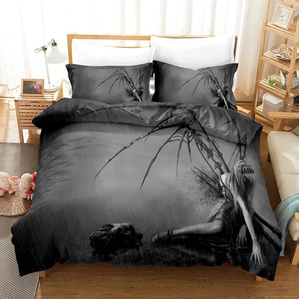 Angel Bedding Set Single Twin Full Queen King Size Fallen Angel Bed Set Aldult Boys Bedroom Duvetcover Sets 3D Print 005