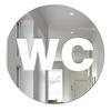 1Pc Self Adhesive Acrylic Sticker For Home Decoration Toilet Door Sign Mirror Wall Stickers