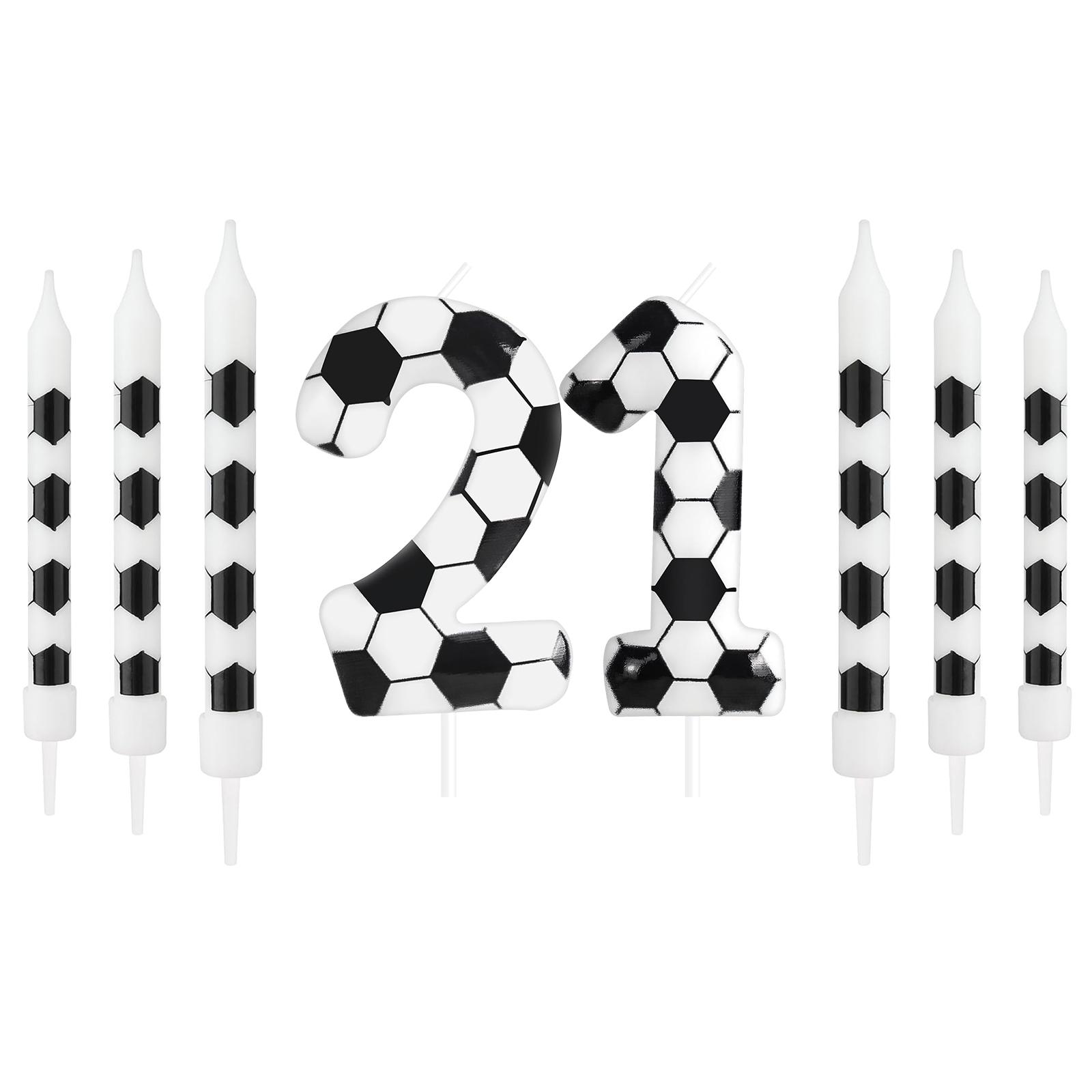 

7 шт. Свечи для дня рождения футбол Футбол Спортивная тематика Украшения для вечеринки, Свечи для торта на день рождения для мальчиков девочек детей Принадлежности для вечеринки