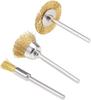 JINTONG Dremel 3 Types of Brass Wire Wire Wheel Polishing Grinding Bristle Polishing Dremel Rotary Tool Accessories Pack of 60 Brushes, Brushes,