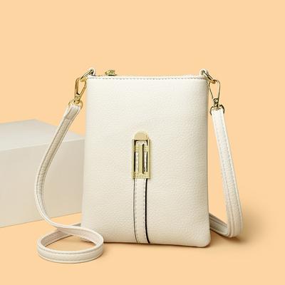 Borsa a tracolla in morbida pelle da donna per cellulare, monospalla, grande capacità, alla moda e di tendenza