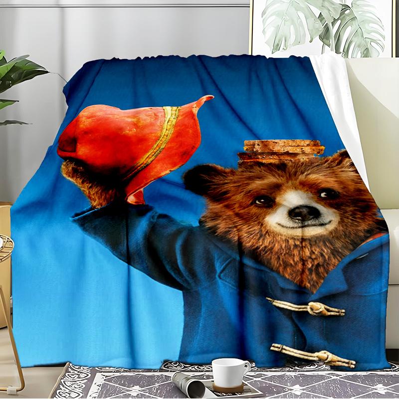 Paddington Adventures Blanket Flannel Throw for Sofa, Indoor, Camping, Living Room, Office, Chair, And Bed Soft Birthday Gift