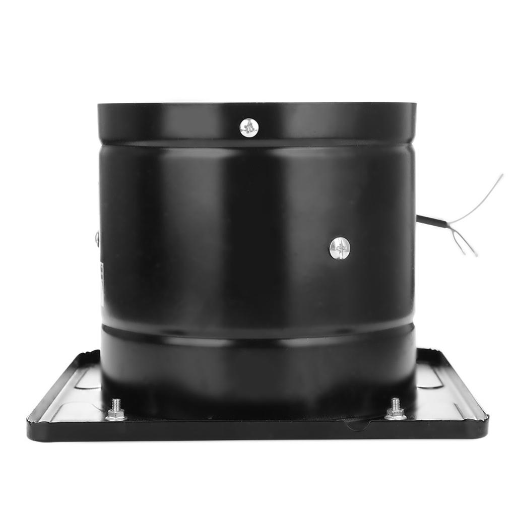 190mm 40W 220V Wall Mounted Exhaust Fan Low Noise Home Bathroom Kitchen Garage Ventilation (Black)