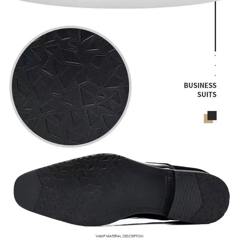 Nuevo Zapato Oxford Hombre Punta Fina Zapatos de Vestir Lujo Barniz Zapatos de Boda Zapato Derby Clásico 2024 Zapatos de Cuero Talla 39-47