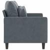 Vidaxl 2-Seater Sofa, Dark Grey, 120 Cm, Upholstered In Velvet