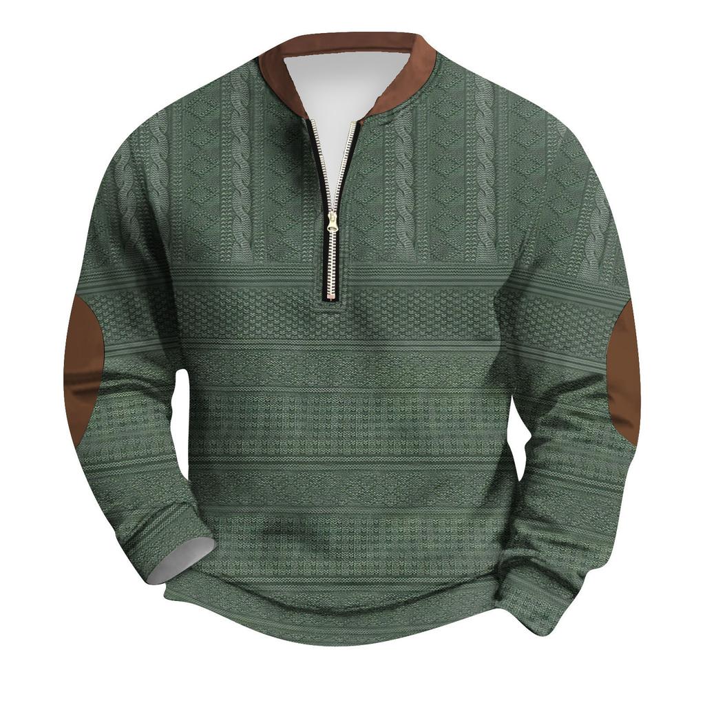 Men's Retro Casual Gradient Printed Sweatshirt