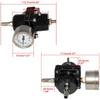 Aluminum Universal Adjustable Fuel Pressure Regulator + Gauge+ Fitting Kit Black