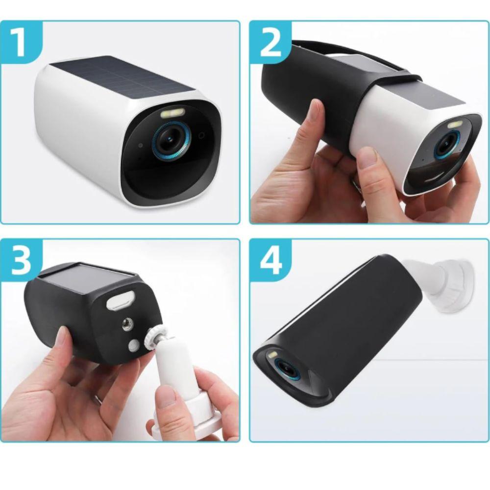 Waterproof Silicone Case Soft Camera Protection Case for Eufy Security S330 Security Camera