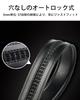 [Molitalo] Men's Belt, Automatic Buckle, Infinitely Adjustable, Genuine Leather, No Holes, Business, Suit, Work, Casual, Large Size 120cm, Gift, Black
