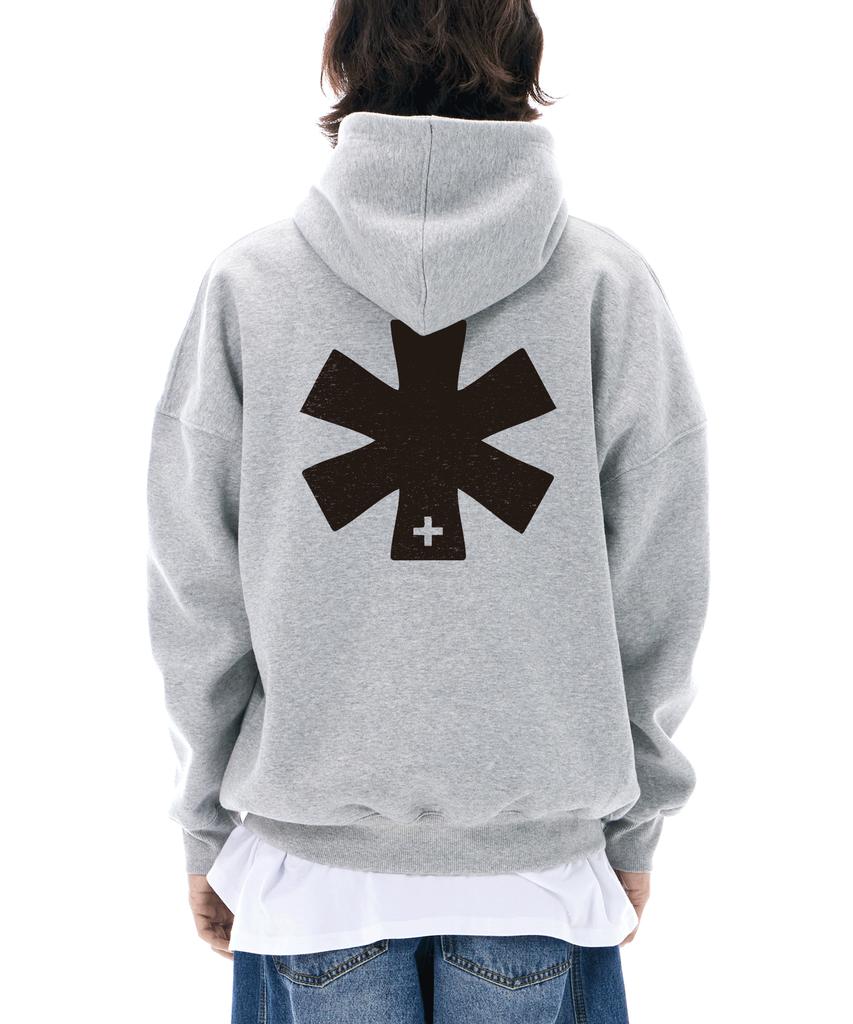 B Logo Hoodie Gray