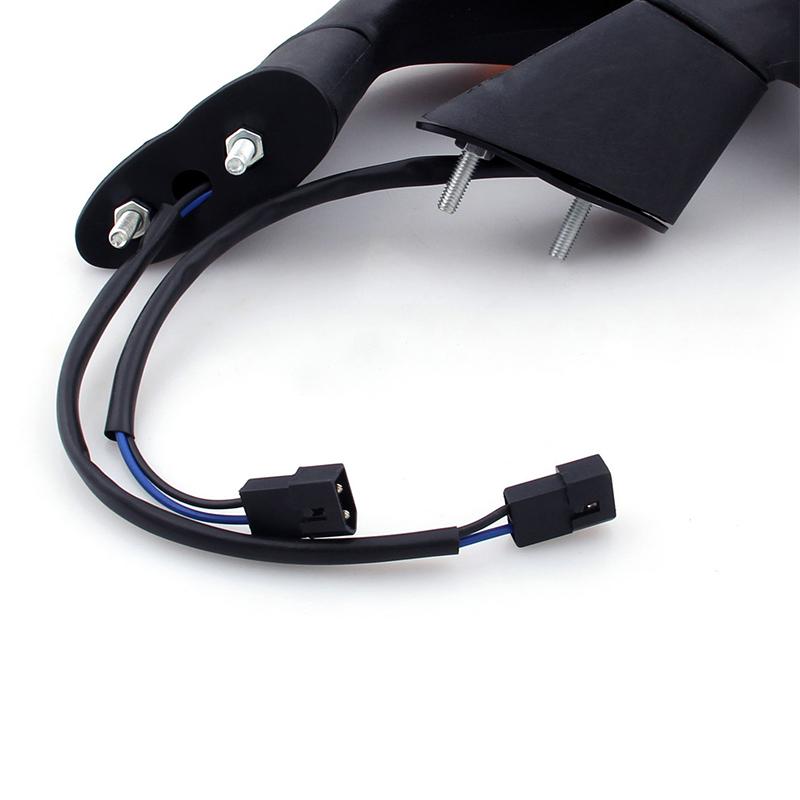 Pair Rear View Mirrors with Turn Signal For Aprilia RSV 1000 RSV1000 2004-2008