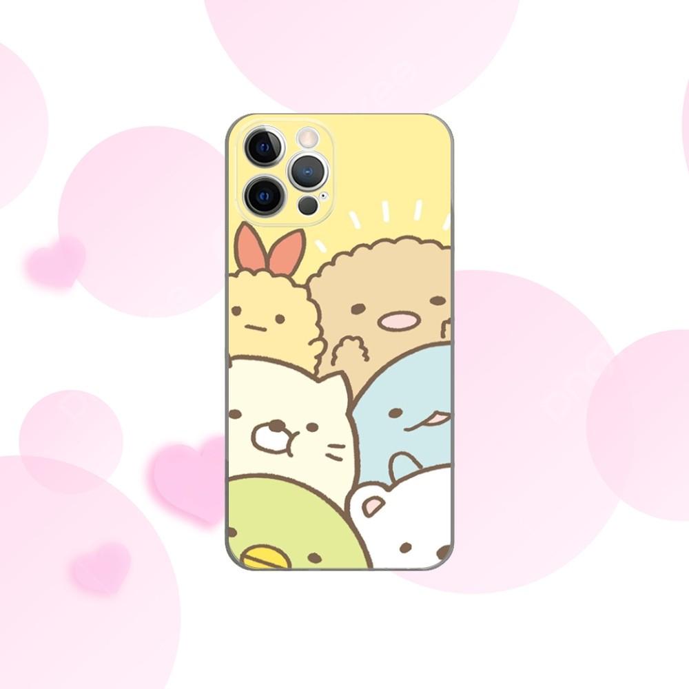 S-Sumikko Gurashis Kawaii Phone Case For iPhone 16e,16,15,14,13,12,11 Plus,Pro,Max,XR,XS,X,Plus,SE,Mini Transparent Soft Cover