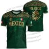 Tricou cu mânecă scurtă pentru bărbați și femei 2026 Imprimeu 3D Tricouri de exterior Imprimeu Steagul Național Mexic Tricou de Fotbal Topuri Sport Casual