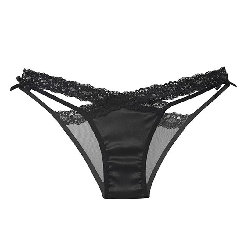 Dámské Sexy spodní prádlo G String Krajkové Kalhotky Dámské Nízký pas Cross Bandage Transparentní Pokušení Spodní prádlo Pohodlí Intimní