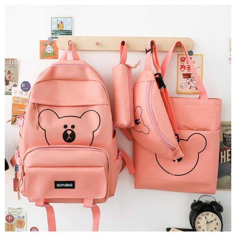 Junior High School Students Backpack Multi-piece Set High School Students Lightweight Ins Campus Sweet Student Backpack