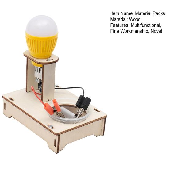 1 Set Science Models Handmade Eco-friendly Cultivate Interest Inspire Curiosity Stimulate Imagination Hands-on Ability Wood Salt Water Generator