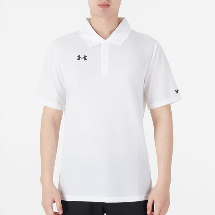 Under Armour Casual Sports Collared Training Breathable Short Sleeve Polo Shirt Men Tops White 21500537-100
