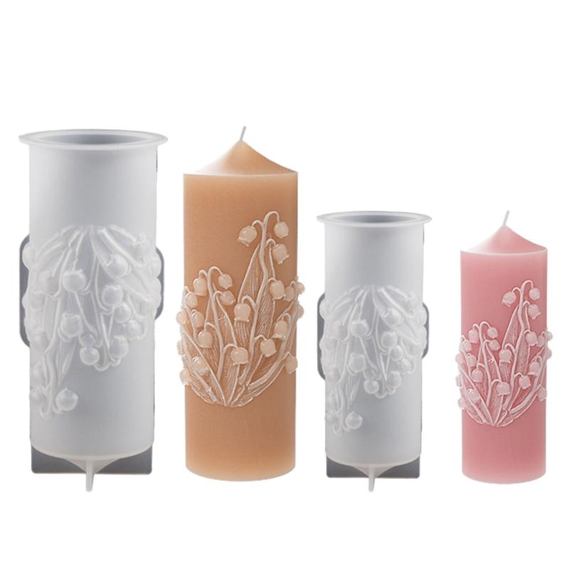 DIY Flower Cylinder Mold Resin Casting Mould Silicone Molds DIY Ornaments Temperature-resistant Resin Mould