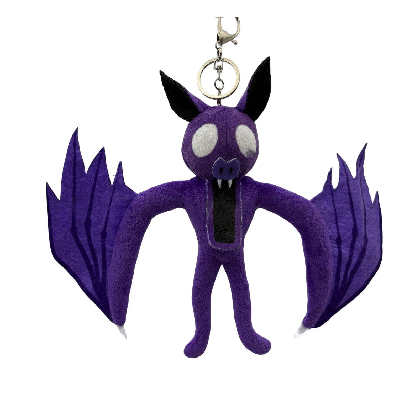 

Plush Bat Keychain Soft Stuffed Animal Toy with Large Wings and Clip for Backpack Decoration or Gift One Size