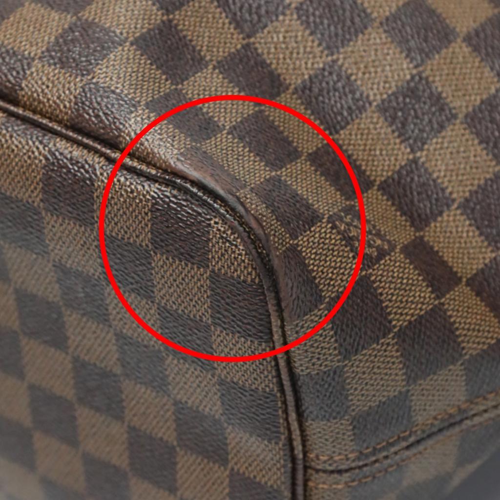 LOUIS VUITTON Damier Neverfull MM Tote Bag Brown Women N51105 Used