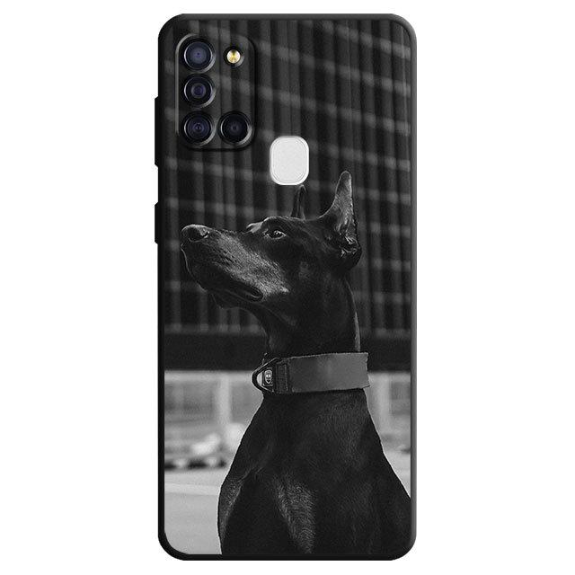Silikontelefondeksel for Samsung Galaxy A03 Core A04 A03s A04s A20e A02s A10s A40 A10 A50 A70 A02 A01 Animal Doberman Dog Cover