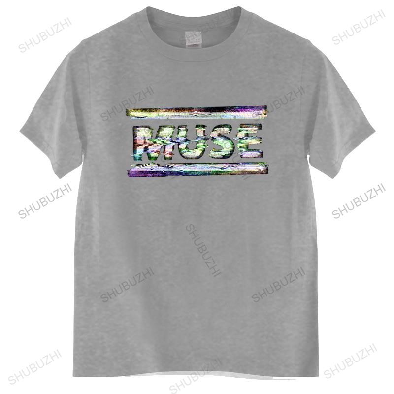

летняя футболка мужская бренд футболка Muse Static Black T Shirt Новый Мерч группы Топы Мужская футболка Европейский размер ТОПЫ S